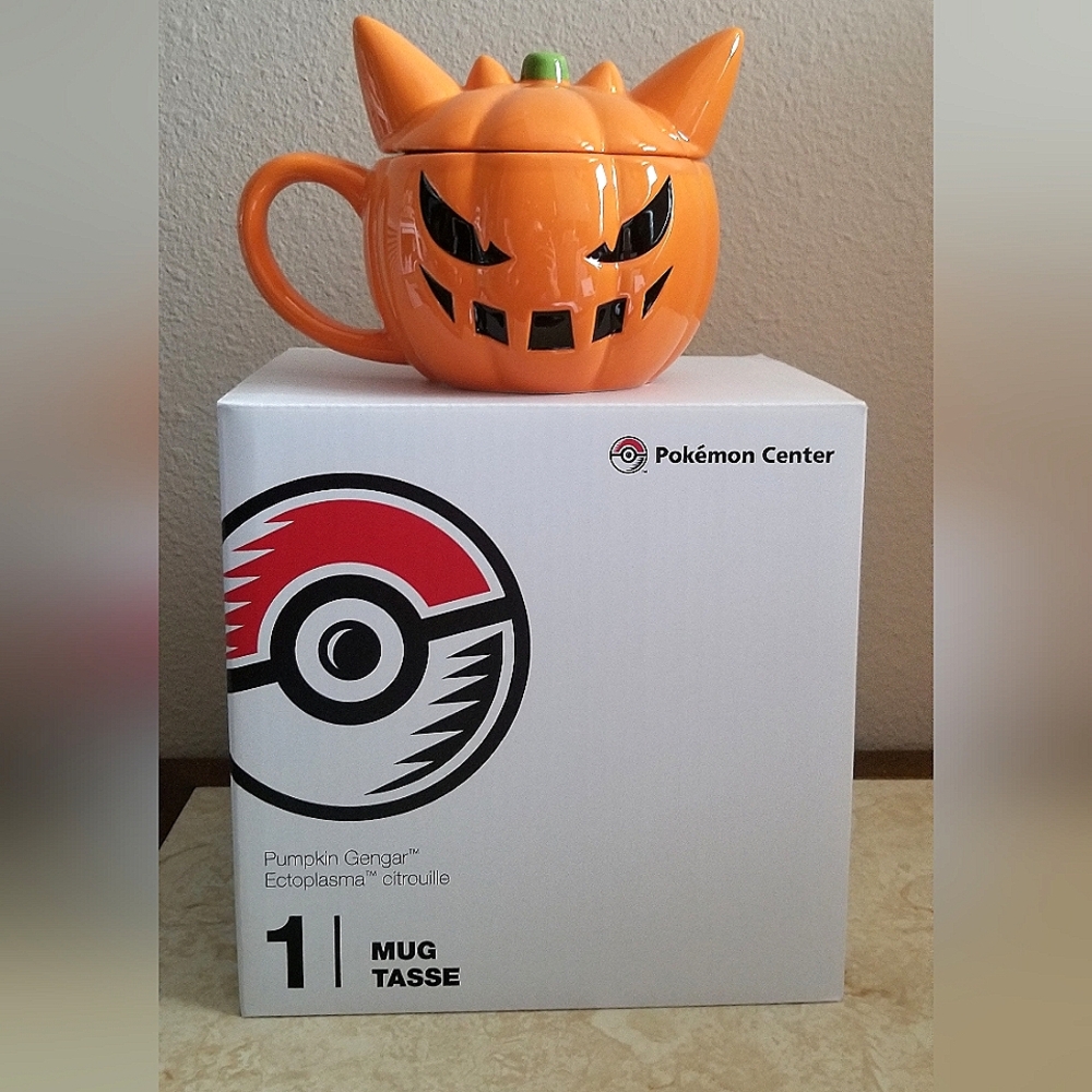 Pokemon Center Halloween Pumpkin Gengar 18.5 Oz Mug